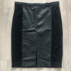 Club Monaco Skirt with Vegan Croc Leather Panel
